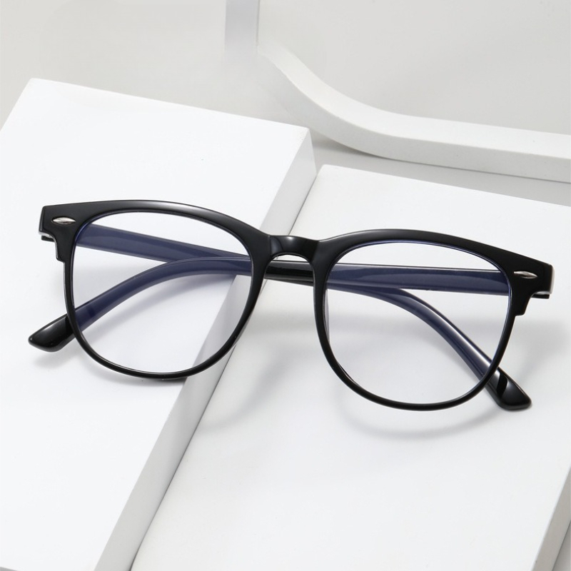 Gaming Glasses Blue - Simple Transparent Round Frame Anti Blue