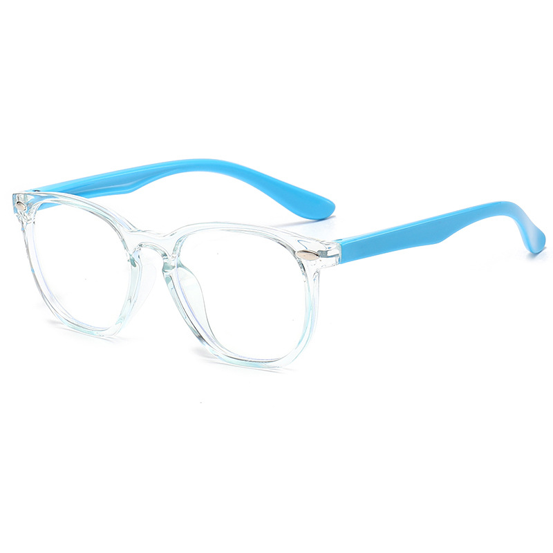 Gaming Glasses Blue - Transparent Round Computer Glasses Children Anti