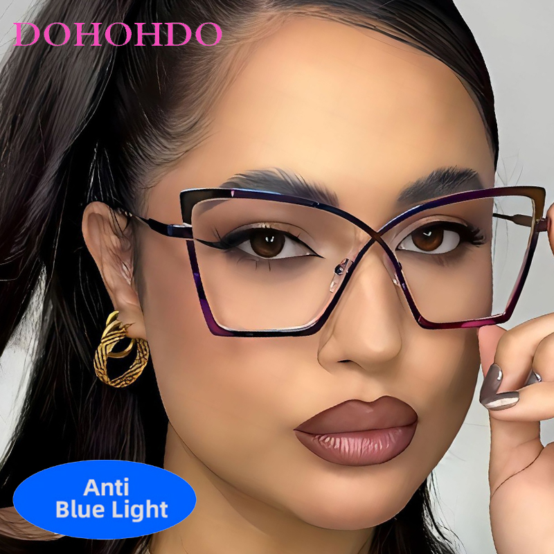 Fashion Luxury Design Metal Bi - Gaming Glasses Blue recension och pris