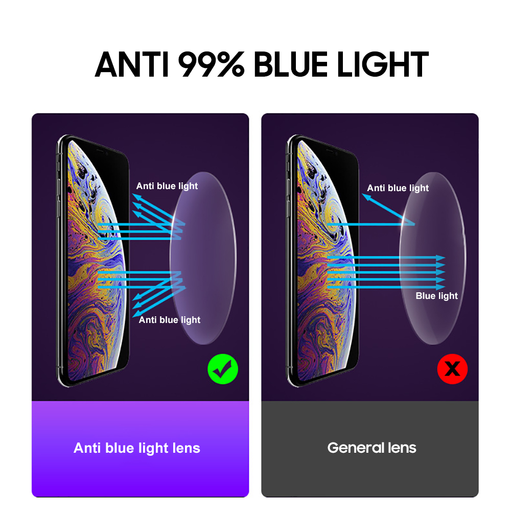 Fashion Luxury Design Metal Bi - Gaming Glasses Blue recension och pris