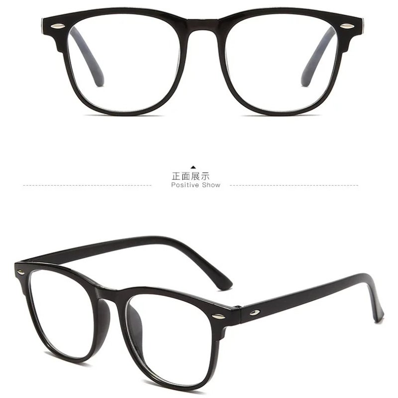 Simple Transparent Round Frame - Gaming Glasses Blue recension och pris