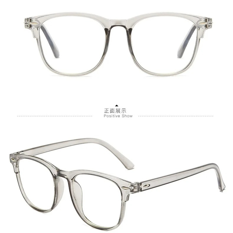 Simple Transparent Round Frame - Gaming Glasses Blue recension och pris