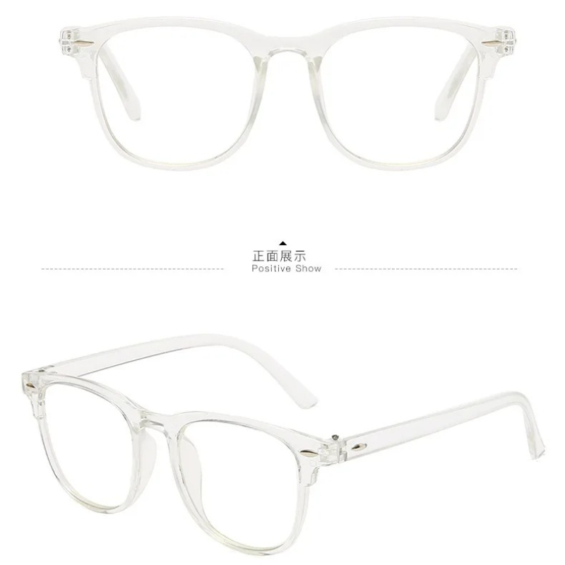 Simple Transparent Round Frame - Gaming Glasses Blue recension och pris
