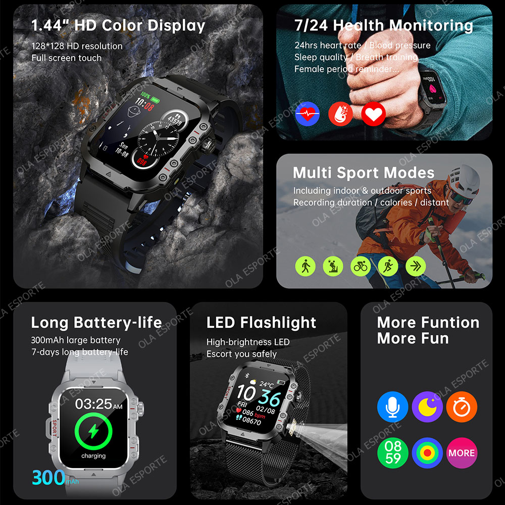 New Military Smart Watch Men I - Phase Esports & Gaming Festival recension och pris