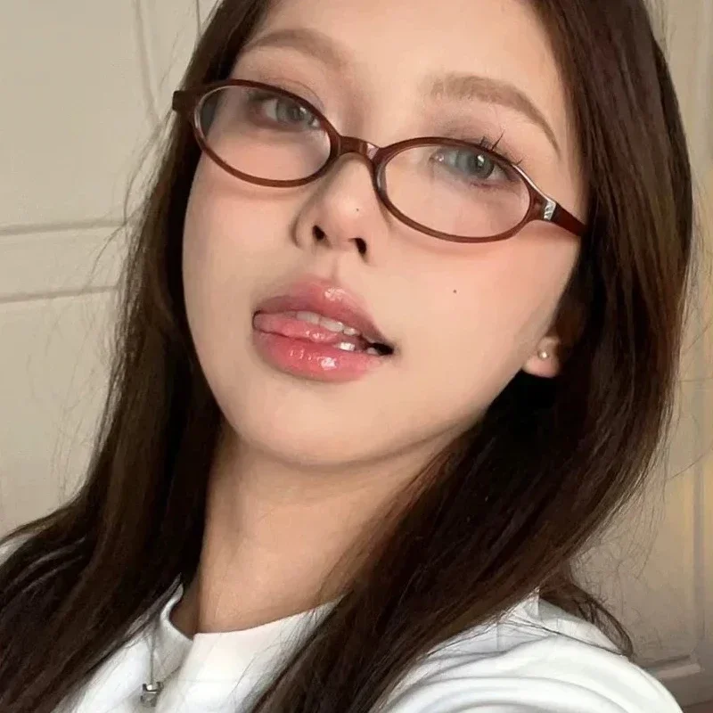 Women Y2K Retro Oval Glasses S - Gaming Glasses Blue recension och pris